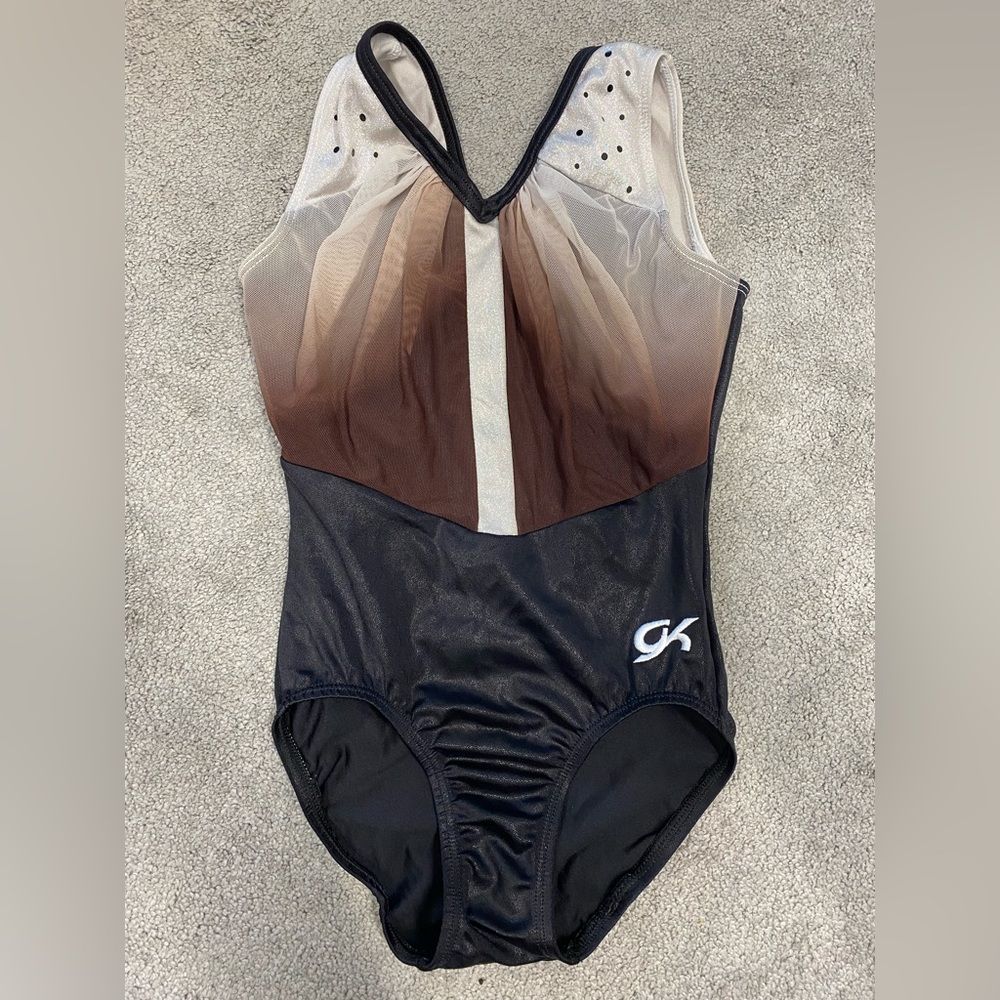 GK Black, brown and white leotard